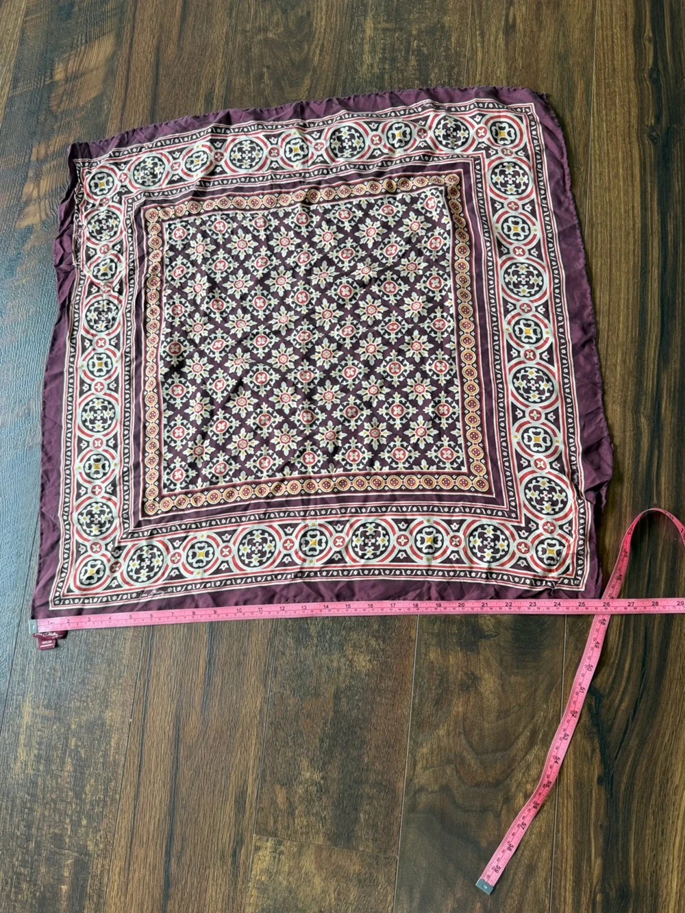 Vera Bradley 100% Silk Medallion Printed Square Scarf